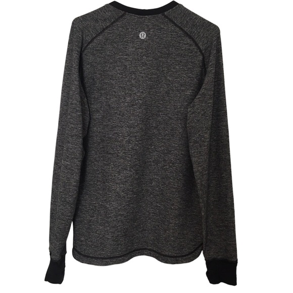 Lululemon Cypress Run Grey and Black Heathered Long Sleeve - Picture 6 of 8